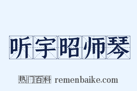 听宇昭师琴是什么意思的图片